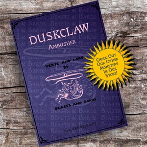 Duskclaw Ambusher | Homebrew RPG Monster PDF - Includes Crafted Monster Origin Story and Stats | RPG | Campaign | Printable