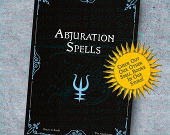 Homebrew Spell Book: Abjuration | Immersive D&D Setting PDF - Stats, Components and How To Cast RPG Extra Printable