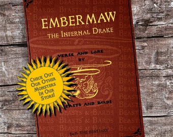 Embermaw the Infernal Drake | Homebrew RPG Monster PDF - Includes Crafted Monster Origin Story and Stats | RPG | Campaign | Printable