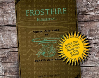 Frostfire Elemental | Homebrew RPG Monster PDF - Includes Crafted Monster Origin Story and Stats | RPG | Campaign | Printable