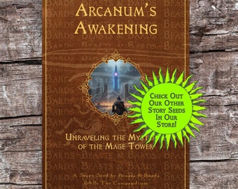 Story Seed - Arcanum's Awakening / Immersive D&D Adventure PDF - Story, Monster (lore + stats), Mini Challenge RPG Campaign Imprimible