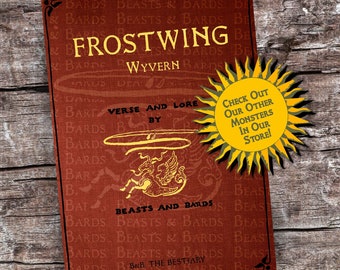 Frostwing Wyvern | Homebrew RPG Monster PDF - Includes Crafted Monster Origin Story and Stats | RPG | Campaign | Printable