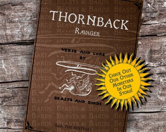 Thornback Ravager | Homebrew RPG Monster PDF - Includes Crafted Monster Origin Story and Stats | RPG | Campaign | Printable