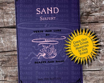 Sand Serpent | Homebrew RPG Monster PDF - Includes Crafted Monster Origin Story and Stats | RPG | Campaign | Printable