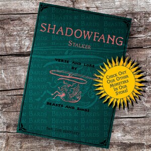Shadowfang Stalker | Homebrew RPG Monster PDF - Includes Crafted Monster Origin Story and Stats | RPG | Campaign | Printable