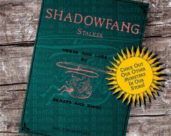 Shadowfang Stalker | Homebrew RPG Monster PDF - Includes Crafted Monster Origin Story and Stats | RPG | Campaign | Printable