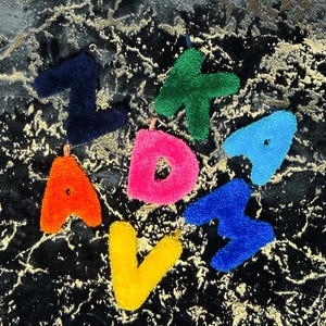 llavero hecho a mano, monograma personalizado, regalo inicial con aguja perforada, regalo personalizado con aguja perforada, lindo llavero esponjoso, llavero con letras