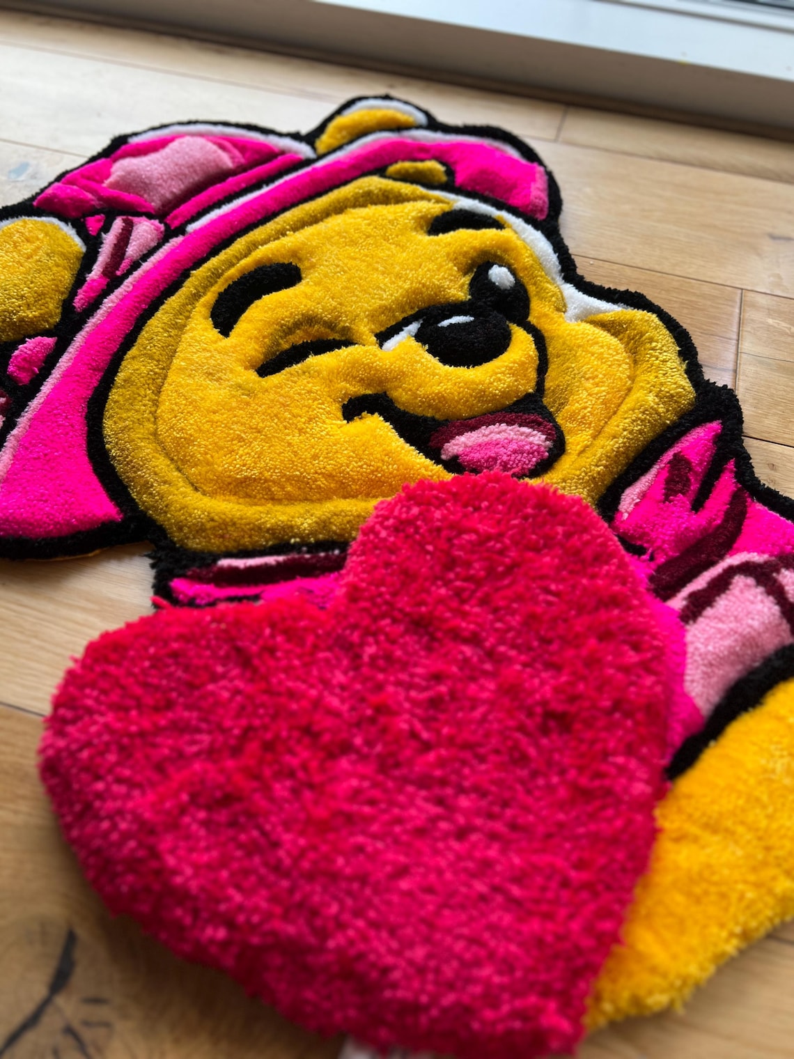 Thread Bear Rug Cute Bear Tufted Rug, Handmade Tufted Rug, Children's Room Handmade ...