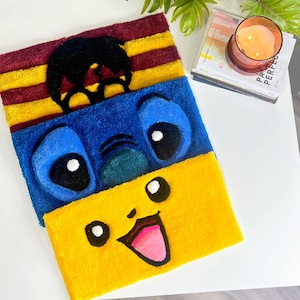 Handmade Tufted Keyboard Wrist Rest Rug: Wizard, Stitch, Pikachu