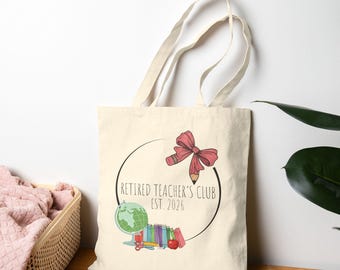Retirement Gift For Teacher, Gift For Retiring Teacher, Retired Teacher Tote Bag, Retired Elementary Teacher Gift, Teacher Retirement 2026