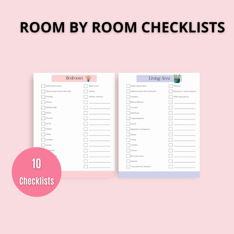 Decluttering Planner, Decluttering Plan, Housecleaning Checklists ...