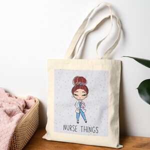 Nurse Tote Bag, Nurse Things, Nurse&#39;s Week Gift, Gift For Nurse Graduation, Cute Gift For Nurse Friend, National Nurses Week Gift Idea