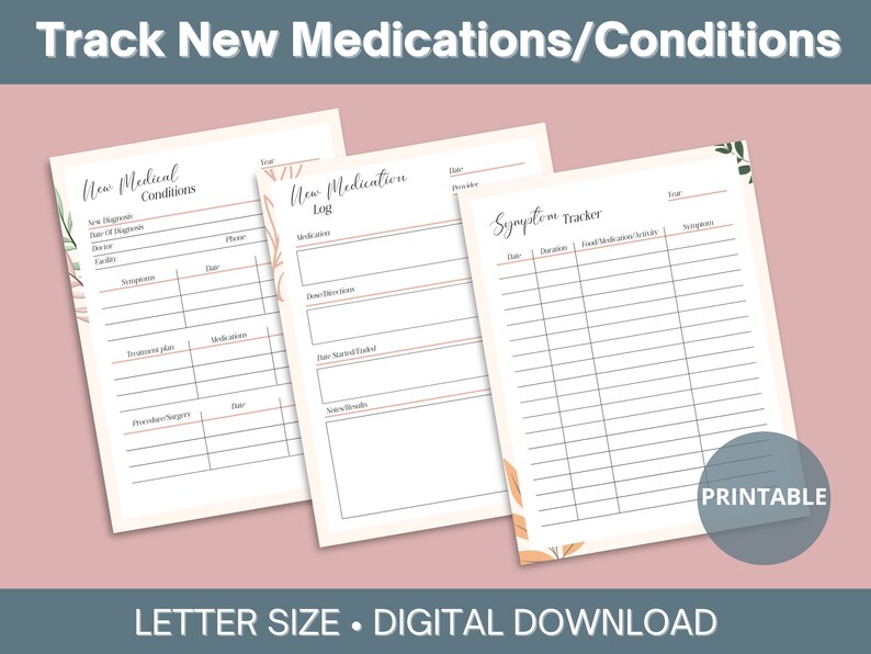Medical Binder, Medical Information Organizer, Health Information