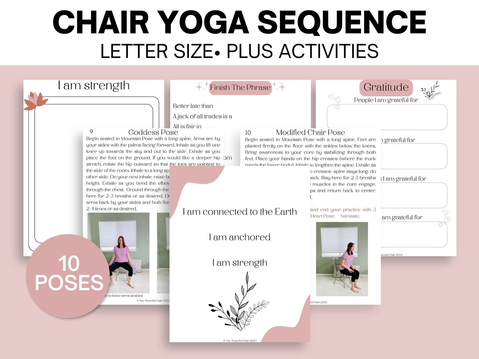 Chair Yoga, Chair Yoga for Grounding, Activity for Seniors, Chair