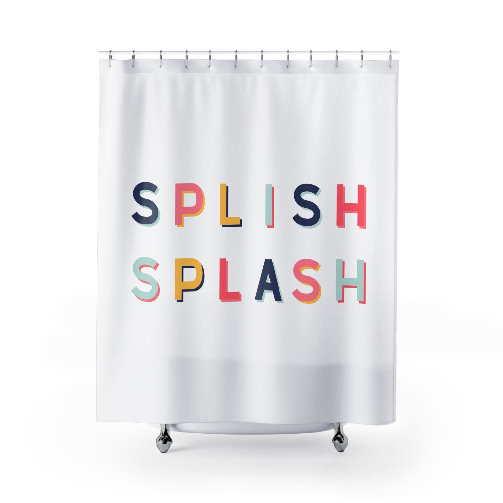 Splashing shower curtain discount