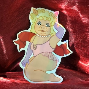 Miss Piggy Pin Up Sticker - Muppet Treasure Island