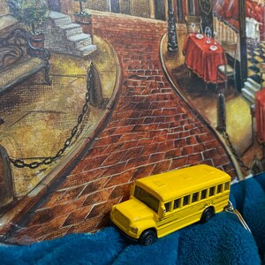 Gelber Schulbus Schlüsselanhänger