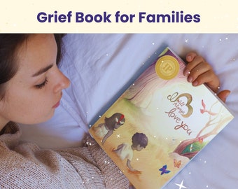 Grief Book For Children Sympathy Gift Personalize Comfort Card Funeral Memorial Gift Family Healing Condolence Gift + Grief Journal Blanket