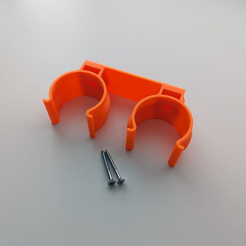 Garage Storage Wall Mount for RIDGID Wands (3D Printed, Screws Included) Orange