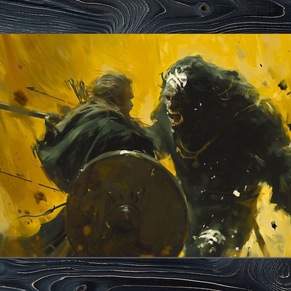 Boromir's Last Stand Neoprene Playmat | Desk Mat | Mousepad | For Lord Of The Rings: The Living Card Game Or Magic The Gathering