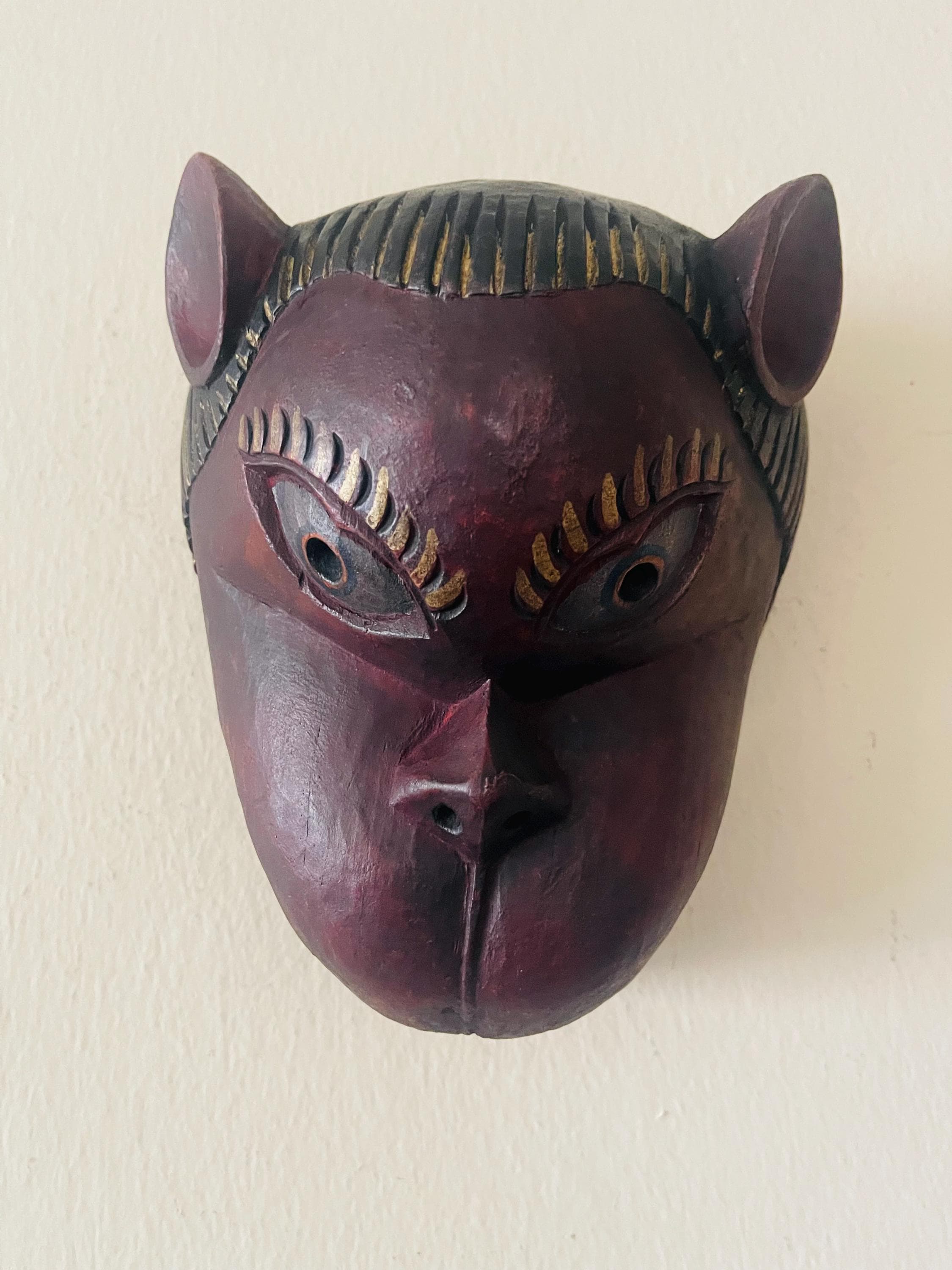 7"/6" Animal, Handmade wooden mask, wall hanging, made by poplar wood