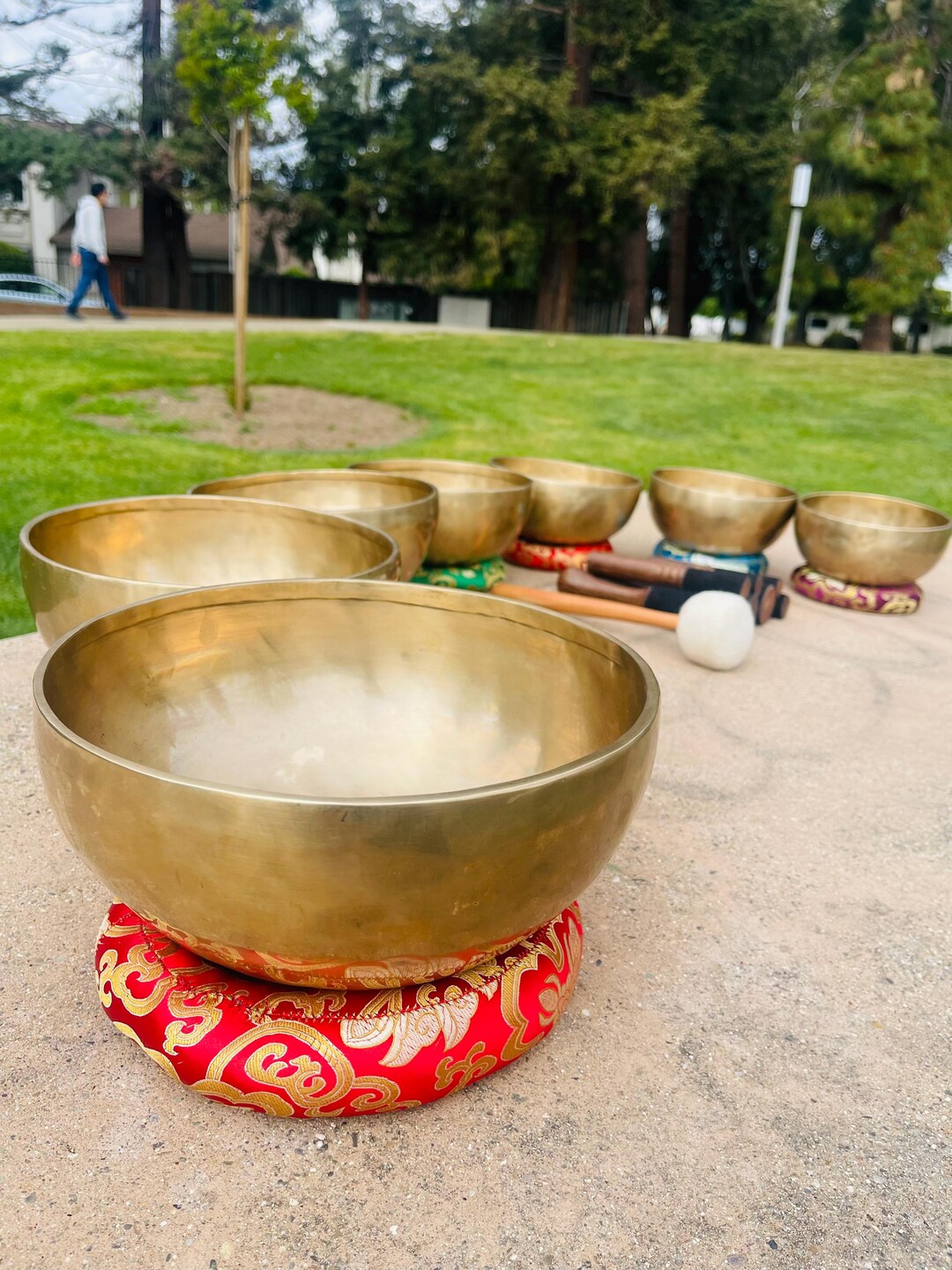 Tibetan Handmade Singing Bowl Set of 7- Meditation Chakra Himalayan ...
