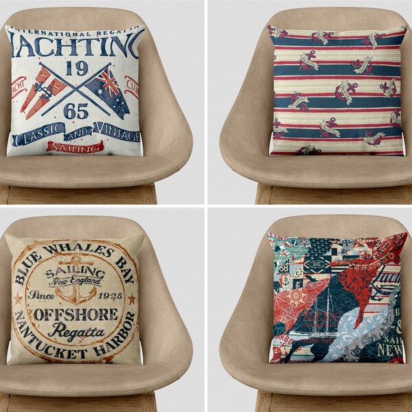 Nautical Flag Pillow Etsy