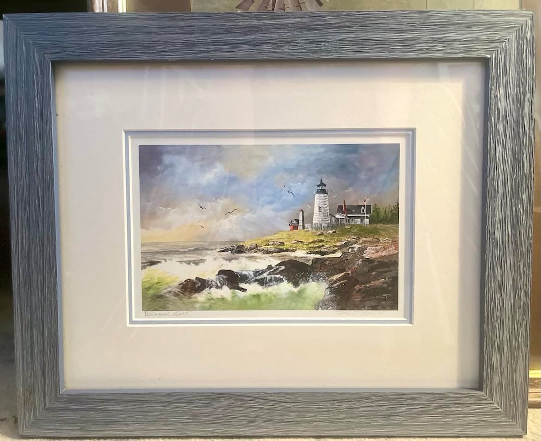 Jean Mclean Lighthouse Lithograph Signed - Etsy