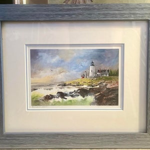 Jean McLean lighthouse lithograph signed