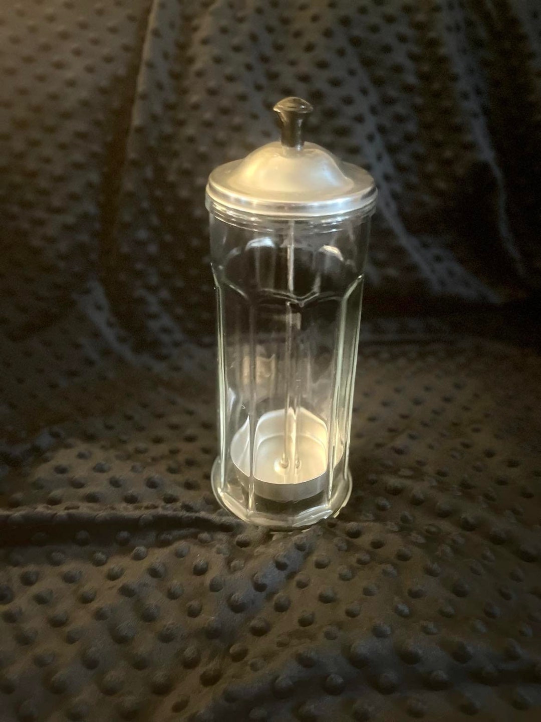 Vintage Soda Fountain Straw Dispenser Glass and Silver Top Etsy