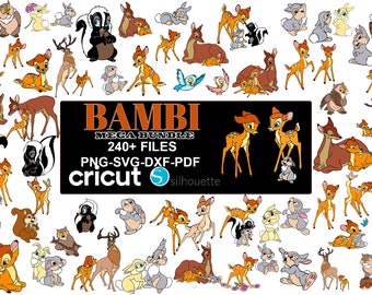 Bambi Mega Bundle Svg, bambi png, Bambi clipart, Deer svg for cricut, Digital Files, Instant Download