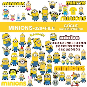 Minions Svg Bundle, Minions Faces SVG Vector Bundle, Minions PNG, Despicable SVG, Download Clipart