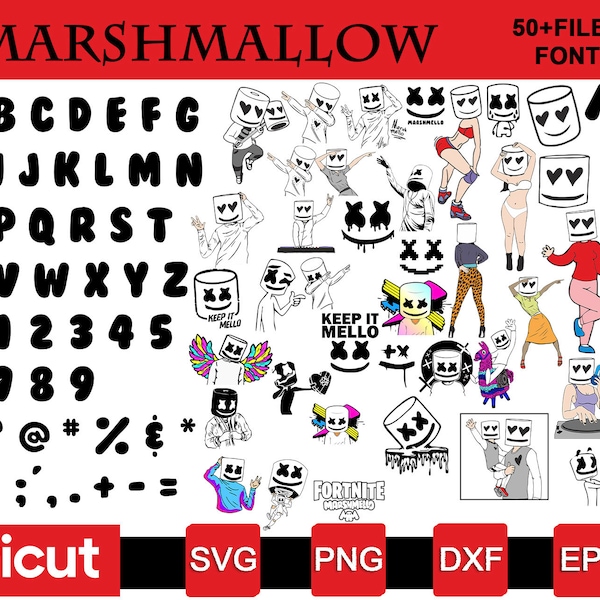 Dj Marshmello Svg Etsy