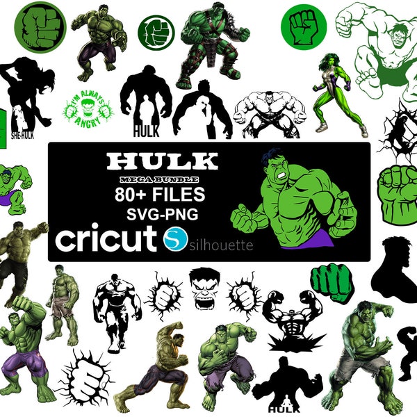 Hulk Mega Bundle Svg, Hulk png, Hulk clipart, Hulk svg for cricut, Digital Files, Instant Download