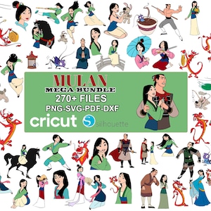 Mulan Descarga digital, Mulan Bundle Layered ,Mulan SVG,Cricut, Mulan Silhouette, Mulan Instant Download