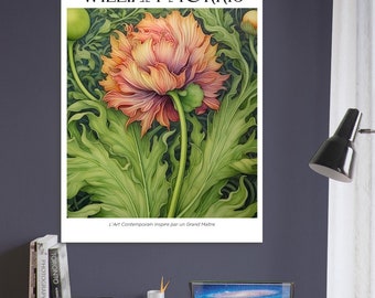William Morris Flower Art Print: Botanical Museum Gallery Wall Decor