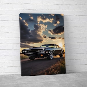 1970 Dodge Challenger Canvas Print: Classic Car Wall Art