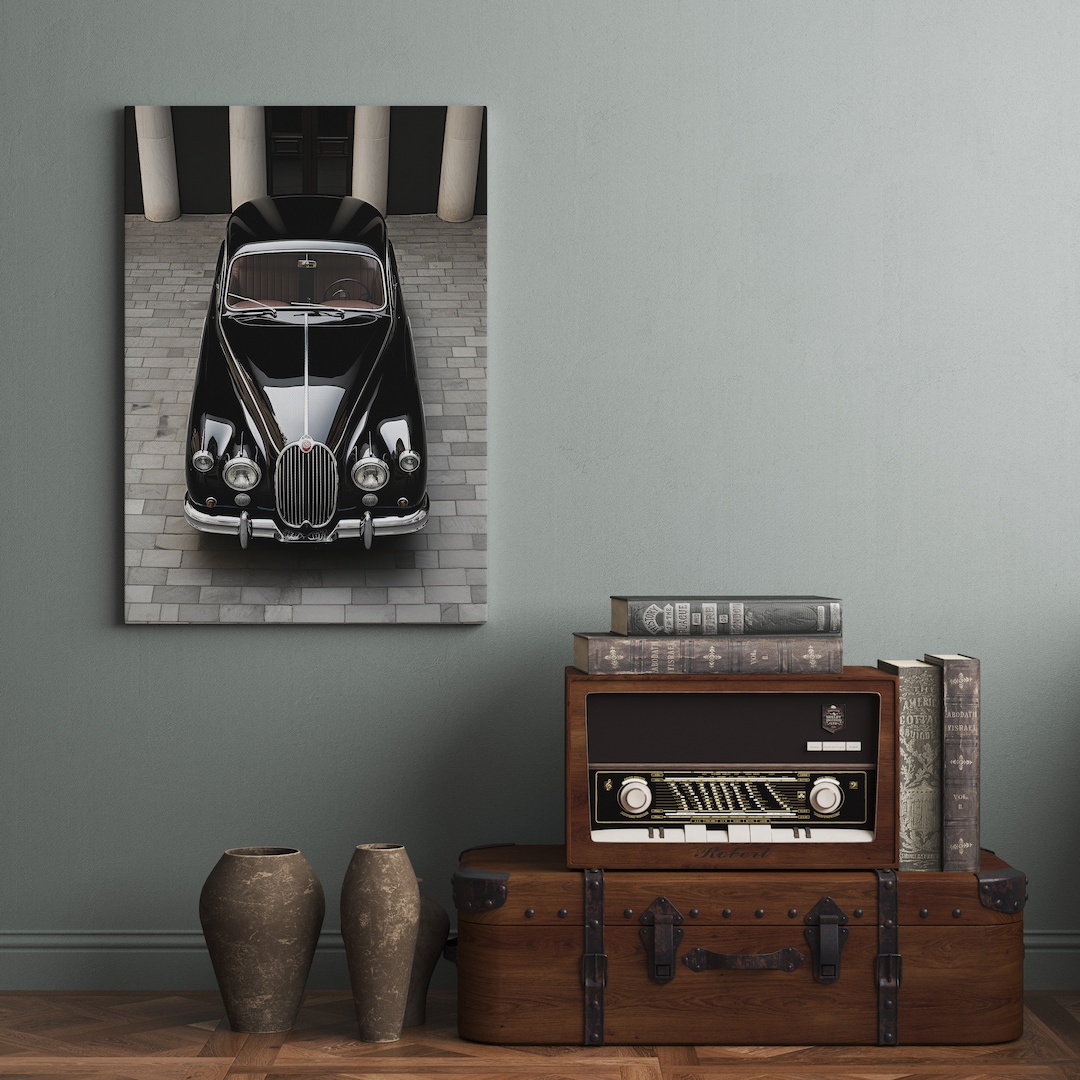 CLASSIC JAGUAR BLACK GICLEE CANVAS ART PRINT POSTER main image 0