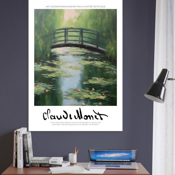 A Claude Monet Exhibition Nature Poster Print, Artist Gallery Wall Art, Museum Poster Print, Free Shipping