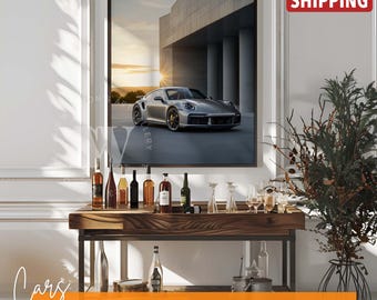 Porsche 911 Print: Modernes Auto Wandbild