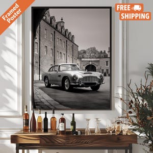 Aston Martin DB5 Framed Print Car Poster Aston Martin Poster Framed Car Posters Perfect Fathers Day Gift