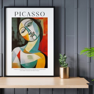 Picasso Cubism Portrait Poster Print Abstract Gallery Wall Art Museum Poster Print home Decor