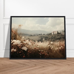 Vintage French Countryside - Serene Landscape Framed Poster Print, Countryside Wall Art, Free Shipping