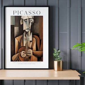 Pablo Picasso Cubism Portrait Exhibition Poster Print Abstract Gallery Wall Art Museum Poster Print Home Decor