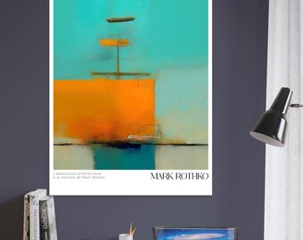 Mark Rothko Exhibition Print Modern Art Poster Abstract Wall Decor For Home Or Office