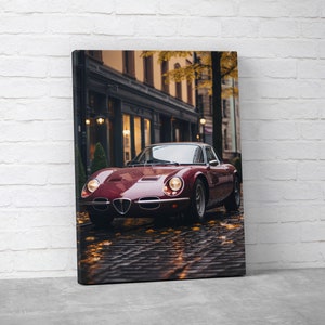 Alfa Romeo Stradale 33 Canvas Print: Iconic Sports Car Poster