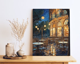 Van Gogh Night Cafe Canvas Print: Starry Night Inspired Wall Art