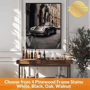 Porsche 911 Classic Poster Sports Car Aesthetic Vintage Porsche Poster Ideal Porsche Gift For Him Car Posters