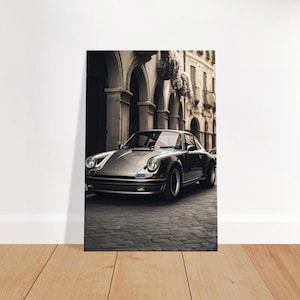 Silver Porsche 911 Canvas Print: Classic Sports Car Wall Art