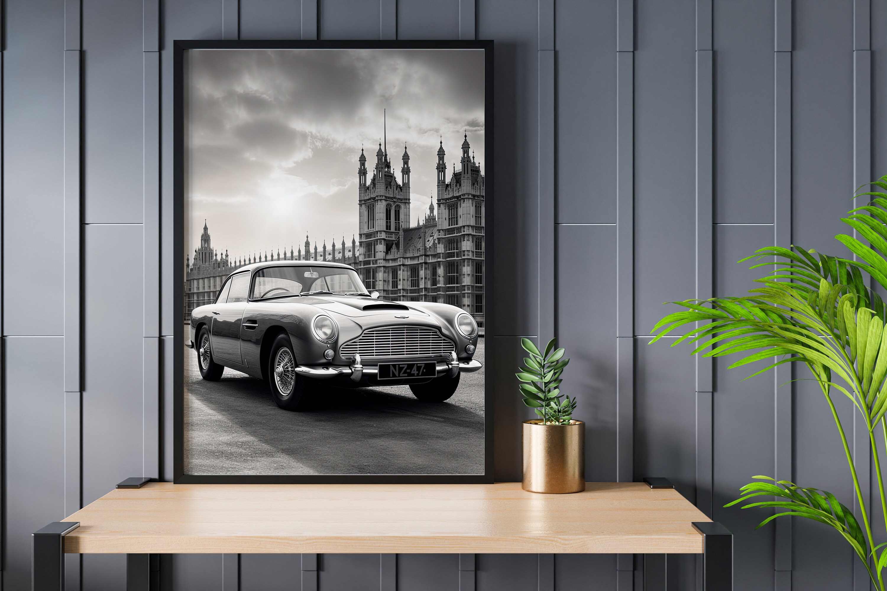 James Bond Cars inspiriertes Poster, mit 007 Aston Martin DB5, DBS V12,  DB10, Bond Auto Poster, Geschenkidee, Dekoration, Wandkunst - .de